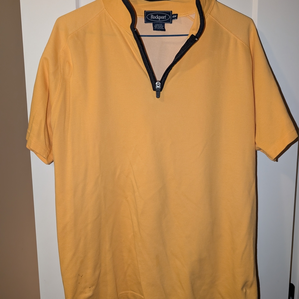 Rockport Men's Mustard Short Sleeve Polo